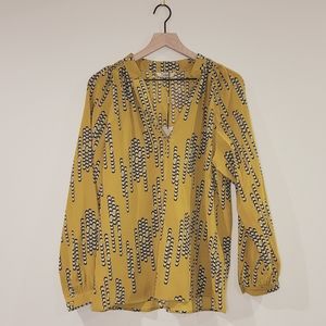 New Tucker Long Sleeve Polo Blouse Size Large